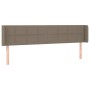 Kopfteil aus taupegrauem Stoff, 203 x 16 x 78/88 cm von vidaXL, Kopf- und Fußteile - Ref: Foro24-3118794, Preis: 69,90 €, Rab...
