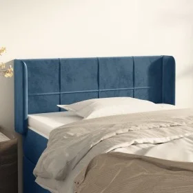 Dark blue velvet headboard 103x16x78/88 cm by vidaXL, Headboards and footboards - Ref: Foro24-3118814, Price: 60,08 €, Discou...
