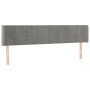 Hellgraues Samtkopfteil 203x16x78/88 cm von vidaXL, Kopf- und Fußteile - Ref: Foro24-3118834, Preis: 67,00 €, Rabatt: %