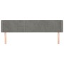 Hellgraues Samtkopfteil 203x16x78/88 cm von vidaXL, Kopf- und Fußteile - Ref: Foro24-3118834, Preis: 67,00 €, Rabatt: %