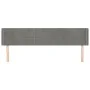 Light gray velvet headboard 203x16x78/88 cm by vidaXL, Headboards and footboards - Ref: Foro24-3118834, Price: 66,28 €, Disco...