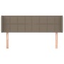 Cabecero de tela gris taupe 147x16x78/88 cm de vidaXL, Cabeceros y pies de cama - Ref: Foro24-3118770, Precio: 58,37 €, Descu...