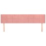 Cabecero de terciopelo rosa 203x16x78/88 cm de vidaXL, Cabeceros y pies de cama - Ref: Foro24-3118839, Precio: 86,53 €, Descu...