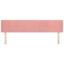Cabecero de terciopelo rosa 203x16x78/88 cm de vidaXL, Cabeceros y pies de cama - Ref: Foro24-3118839, Precio: 82,70 €, Descu...