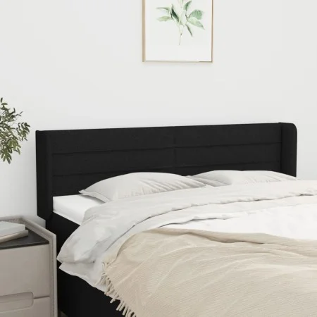 Cabecero de tela negro 147x16x78/88 cm de vidaXL, Cabeceros y pies de cama - Ref: Foro24-3118908, Precio: 66,78 €, Descuento: %