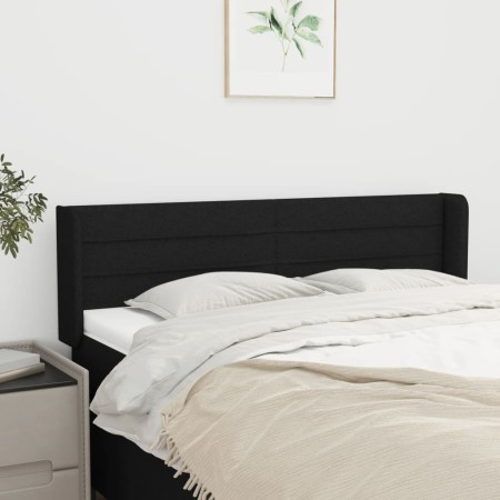 Kopfteil aus schwarzem Stoff, 147 x 16 x 78/88 cm von vidaXL, Kopf- und Fußteile - Ref: Foro24-3118908, Preis: 67,66 €, Rabat...