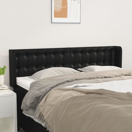 Kopfteil aus schwarzem Kunstleder, 147 x 16 x 78/88 cm von vidaXL, Kopf- und Fußteile - Ref: Foro24-3118858, Preis: 69,43 €, ...