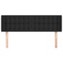 Cabecero de cuero sintético negro 147x16x78/88 cm