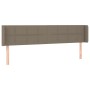 Kopfteil aus taupegrauem Stoff, 163 x 16 x 78/88 cm von vidaXL, Kopf- und Fußteile - Ref: Foro24-3118778, Preis: 59,93 €, Rab...
