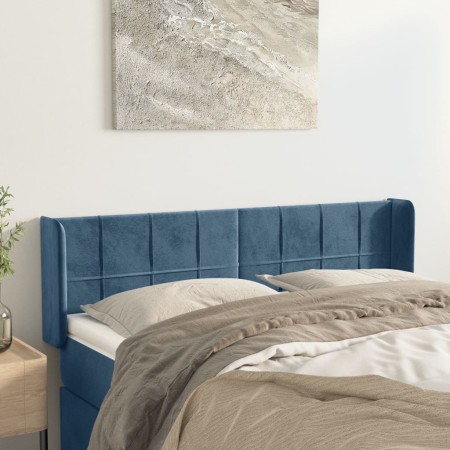 Dunkelblaues Samtkopfteil 147x16x78/88 cm von vidaXL, Kopf- und Fußteile - Ref: Foro24-3118820, Preis: 52,90 €, Rabatt: %