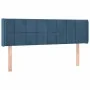 Dark blue velvet headboard 147x16x78/88 cm by vidaXL, Headboards and footboards - Ref: Foro24-3118820, Price: 61,93 €, Discou...