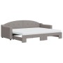 Sofá cama nido con colchón tela gris taupe 80x200 cm