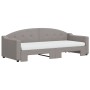 Sofá cama nido con colchón tela gris taupe 80x200 cm
