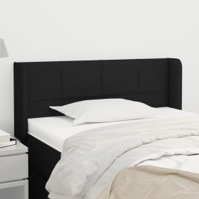 Cabecero de tela negro 103x16x78/88 cm de vidaXL, Cabeceros y pies de cama - Ref: Foro24-3118760, Precio: 42,20 €, Descuento: %
