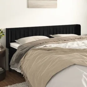 Kopfteil aus schwarzem Samt, 183 x 16 x 78/88 cm von vidaXL, Kopf- und Fußteile - Ref: Foro24-3119068, Preis: 82,66 €, Rabatt: %