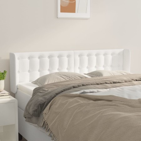 Kopfteil aus weißem Kunstleder, 147 x 16 x 78/88 cm von vidaXL, Kopf- und Fußteile - Ref: Foro24-3118859, Preis: 80,95 €, Rab...
