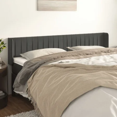 Dark gray velvet headboard 203x16x78/88 cm by vidaXL, Headboards and footboards - Ref: Foro24-3119073, Price: 75,21 €, Discou...