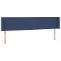 Cabecero de tela azul 203x16x78/88 cm de vidaXL, Cabeceros y pies de cama - Ref: Foro24-3118796, Precio: 67,14 €, Descuento: %