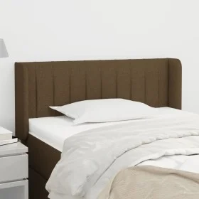 Dark brown fabric headboard 83x16x78/88 cm by vidaXL, Headboards and footboards - Ref: Foro24-3118983, Price: 38,39 €, Discou...
