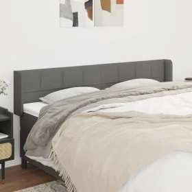 Dark gray fabric headboard 203x16x78/88 cm by vidaXL, Headboards and footboards - Ref: Foro24-3118791, Price: 74,86 €, Discou...