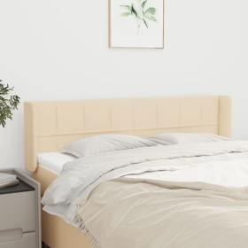 Kopfteil aus cremefarbenem Stoff, 147 x 16 x 78/88 cm von vidaXL, Kopf- und Fußteile - Ref: Foro24-3118771, Preis: 60,15 €, R...