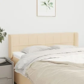 Kopfteil aus cremefarbenem Stoff, 147 x 16 x 78/88 cm von vidaXL, Kopf- und Fußteile - Ref: Foro24-3118771, Preis: 57,20 €, R...