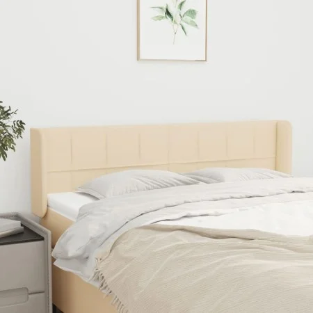 Kopfteil aus cremefarbenem Stoff, 147 x 16 x 78/88 cm von vidaXL, Kopf- und Fußteile - Ref: Foro24-3118771, Preis: 57,20 €, R...