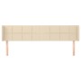 Cabecero de tela color crema 203x16x78/88 cm de vidaXL, Cabeceros y pies de cama - Ref: Foro24-3118795, Precio: 63,23 €, Desc...