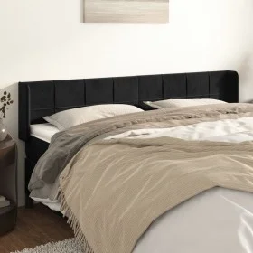 Kopfteil aus schwarzem Samt, 183 x 16 x 78/88 cm von vidaXL, Kopf- und Fußteile - Ref: Foro24-3118830, Preis: 79,92 €, Rabatt: %