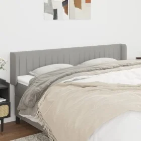 Light gray fabric headboard 183x16x78/88 cm by vidaXL, Headboards and footboards - Ref: Foro24-3119020, Price: 62,12 €, Disco...