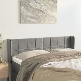 Cabecero de terciopelo gris claro 147x16x78/88 cm de vidaXL, Cabeceros y pies de cama - Ref: Foro24-3118816, Precio: 77,19 €,...