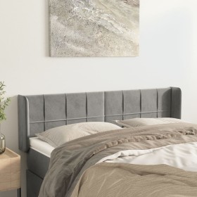 Hellgraues Samtkopfteil 147x16x78/88 cm von vidaXL, Kopf- und Fußteile - Ref: Foro24-3118816, Preis: 68,14 €, Rabatt: %