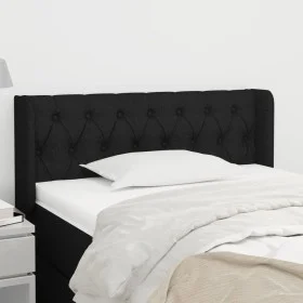 Black fabric headboard 93x16x78/88 cm by vidaXL, Headboards and footboards - Ref: Foro24-3119088, Price: 49,43 €, Discount: %