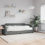 Sofá cama con colchón tela gris oscuro 80x200 cm