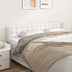 Kopfteil aus weißem Kunstleder, 183 x 16 x 78/88 cm von vidaXL, Kopf- und Fußteile - Ref: Foro24-3118871, Preis: 69,55 €, Rab...