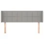 Light gray fabric headboard 147x16x78/88 cm by vidaXL, Headboards and footboards - Ref: Foro24-3118766, Price: 70,68 €, Disco...