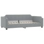 Sofá cama con colchón tela gris claro 90x190 cm
