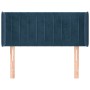 Cabecero de terciopelo azul oscuro 83x16x78/88 cm