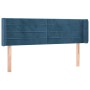 Cabecero de terciopelo azul oscuro 147x16x78/88 cm de vidaXL, Cabeceros y pies de cama - Ref: Foro24-3118960, Precio: 60,88 €...