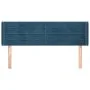 Cabecero de terciopelo azul oscuro 147x16x78/88 cm de vidaXL, Cabeceros y pies de cama - Ref: Foro24-3118960, Precio: 63,21 €...