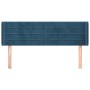 Dunkelblaues Samtkopfteil 147x16x78/88 cm von vidaXL, Kopf- und Fußteile - Ref: Foro24-3118960, Preis: 65,24 €, Rabatt: %