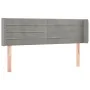 Light gray velvet headboard 147x16x78/88 cm by vidaXL, Headboards and footboards - Ref: Foro24-3118956, Price: 59,24 €, Disco...