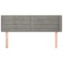 Hellgraues Samtkopfteil 147x16x78/88 cm von vidaXL, Kopf- und Fußteile - Ref: Foro24-3118956, Preis: 61,33 €, Rabatt: %