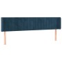 Dunkelblaues Samtkopfteil 183x16x78/88 cm von vidaXL, Kopf- und Fußteile - Ref: Foro24-3119070, Preis: 83,38 €, Rabatt: %