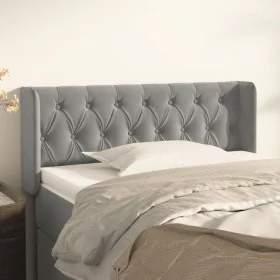 Light gray velvet headboard 93x16x78/88 cm by vidaXL, Headboards and footboards - Ref: Foro24-3119140, Price: 60,49 €, Discou...
