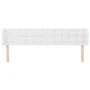 Kopfteil aus weißem Kunstleder, 203 x 16 x 78/88 cm von vidaXL, Kopf- und Fußteile - Ref: Foro24-3118877, Preis: 71,69 €, Rab...