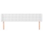 Kopfteil aus weißem Kunstleder, 203 x 16 x 78/88 cm von vidaXL, Kopf- und Fußteile - Ref: Foro24-3118877, Preis: 73,43 €, Rab...