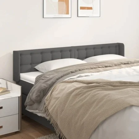 Kopfteil aus grauem Kunstleder, 203 x 16 x 78/88 cm von vidaXL, Kopf- und Fußteile - Ref: Foro24-3118880, Preis: 76,19 €, Rab...