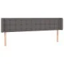 Gray synthetic leather headboard 203x16x78/88 cm by vidaXL, Headboards and footboards - Ref: Foro24-3118880, Price: 77,22 €, ...