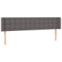 Kopfteil aus grauem Kunstleder, 203 x 16 x 78/88 cm von vidaXL, Kopf- und Fußteile - Ref: Foro24-3118880, Preis: 78,19 €, Rab...